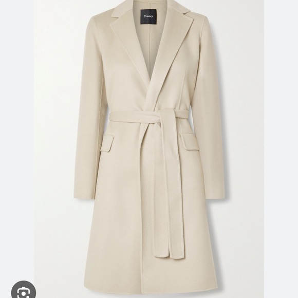 Theory Double-Face Wool-Cashmere Robe Coat